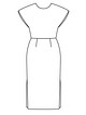 Платье с глубоким V-вырезом на спине №108 — выкройка из Burda 5/2019