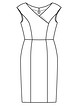 Платье-футляр в стиле 50-х №109 B — выкройка из Burda 5/2019