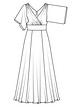 Платье силуэта ампир №121 — выкройка из Burda 6/2019