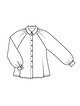 Блузка-рубашка с пышными рукавами №103