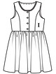 Платье из жаккарда для девочки №129 B — выкройка из Burda 9/2019