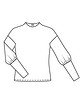Пуловер с экстравагантными манжетами №108 A