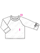Пуловер с рукавами реглан для девочки №9308 B