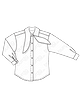 Рубашка с завязывающимся воротником №6263 A