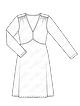 Платье с расклешенной юбкой №6271 B — выкройка из Каталог Burda 2/2019