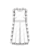 Платье с расклешенной юбкой №6297 B — выкройка из Каталог Burda 2/2019