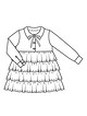 Платье с пышной юбкой для девочки №128 — выкройка из Burda 12/2019