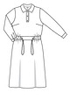 Платье с застёжкой поло №125 — выкройка из Burda 1/2020