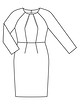 Отрезное платье-футляр №106 A — выкройка из Burda 1/2020
