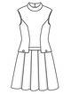 Платье в стиле ретро №121 — выкройка из Burda 1/2020