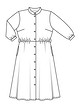 Платье рубашечного покроя №124 — выкройка из Burda 2/2020
