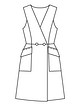 Платье-жилет №113 A — выкройка из Burda 2/2020