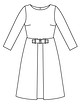 Платье приталенного силуэта №112 B — выкройка из Burda 2/2020