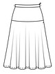 Шёлковая юбка А-силуэта №111 B
