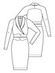 Платье с шалевым воротником №5 — выкройка из Knipmode Fashionstyle 3/2020
