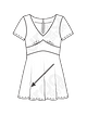 Мини-платье приталенного силуэта №6205 A — выкройка из Каталог Burda 1/2020