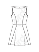 Платье с расклешенной юбкой №6209 A — выкройка из Каталог Burda 1/2020