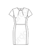 Платье-футляр с короткими рукавами №6210 B — выкройка из Каталог Burda 1/2020