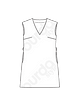 Платье с V-образным вырезом №6221 A — выкройка из Каталог Burda 1/2020