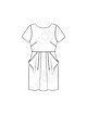 Платье с вырезом-лодочкой №6224 B — выкройка из Каталог Burda 1/2020