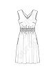 Платье с V-вырезами №6228 A — выкройка из Каталог Burda 1/2020