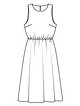 Платье с летящей юбкой №101 A — выкройка из Burda 4/2020