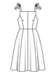 Платье с пышной юбкой №103 — выкройка из Burda 4/2020