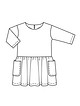 Платье с накладными карманами для девочки №129 — выкройка из Burda 4/2020