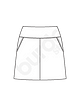 Мини-юбка в спортивном стиле №6235 A