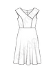 Платье-футляр в стиле 50-х №6236 B — выкройка из Каталог Burda 1/2020