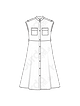 Платье рубашечного кроя №6240 A — выкройка из Каталог Burda 1/2020
