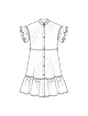 Платье-рубашка с оборками №6240 B — выкройка из Каталог Burda 1/2020