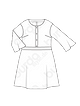 Платье в рубашечном стиле №6216 B — выкройка из Каталог Burda 1/2020