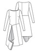 Платье с драпировками №12 — выкройка из Knipmode Fashionstyle 4/2020