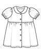 Платье с рукавами-фонариками №3 — выкройка из Burda. Baby 1/2020
