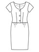 Платье-футляр в стиле ретро №121 — выкройка из Burda 5/2020