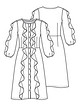 Платье с воланами №6 — выкройка из Knipmode Fashionstyle 5/2020