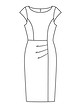 Платье-футляр с вырезом-лодочкой №120 — выкройка из Burda 6/2020
