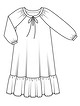 Платье расклешенного силуэта №112 B — выкройка из Burda 7/2020
