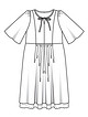 Платье с рукавами-крылышками №109 — выкройка из Burda 7/2020