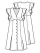 Платье с рукавами-крылышками №21 — выкройка из Knipmode Fashionstyle 7/2020