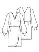 Платье с V-вырезом №6 — выкройка из Knipmode Fashionstyle 7/2020