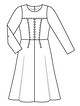 Платье расклешенного силуэта №119 — выкройка из Burda 8/2020
