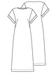 Длинное платье простого кроя №2 — выкройка из Knipmode Fashionstyle 8/2020
