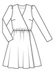 Платье с эффектом запаха №107 — выкройка из Burda 9/2020