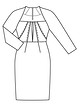 Платье-футляр с необычным вырезом №110 B — выкройка из Burda 9/2020
