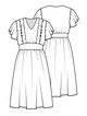 Платье с рукавами-крылышками №1 — выкройка из Knipmode Fashionstyle 9/2020
