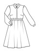 Платье с расклешенной юбкой №101 — выкройка из Burda 10/2020
