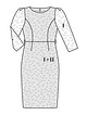 Платье-футляр из кружева №107 — выкройка из Burda 10/2020