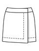 Короткая юбка с запахом №8